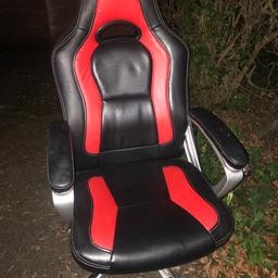 Good solid gaming chair, solid. No use for it no more as we have 3 all in. Few scratches from cat.. pick up only Leeds8. Open to offers