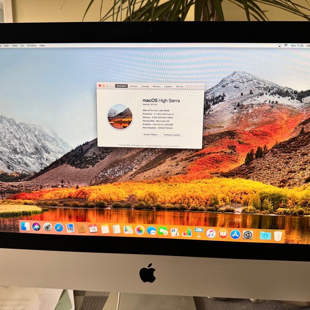 Fully working iMac with good (no crack) screen. Specs in pictures. MacOS High Sierra 10.13.6 installed.