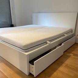 - IKEA Malm Bett 180x200 mit Schubläden inkl. 2 Lattenrosten (von IKEA)
- 2 Matratzen 90x200 (von Swiss Sense)

Nur Abholung 