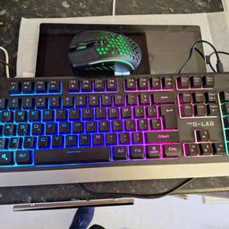 GLAB Tungsten  wireless light up  combo mouse and keyboard