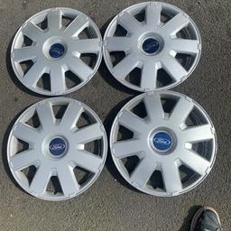 Genuine ford 17 inch wheel trims suit transit connect & focus good conditions few marks but no chunks or splits x4 trims