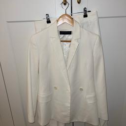 Anzug: Blazer und Hose; Zwei-Teiler von ZARA | nur 1-mal getragen | Farbe: weiß