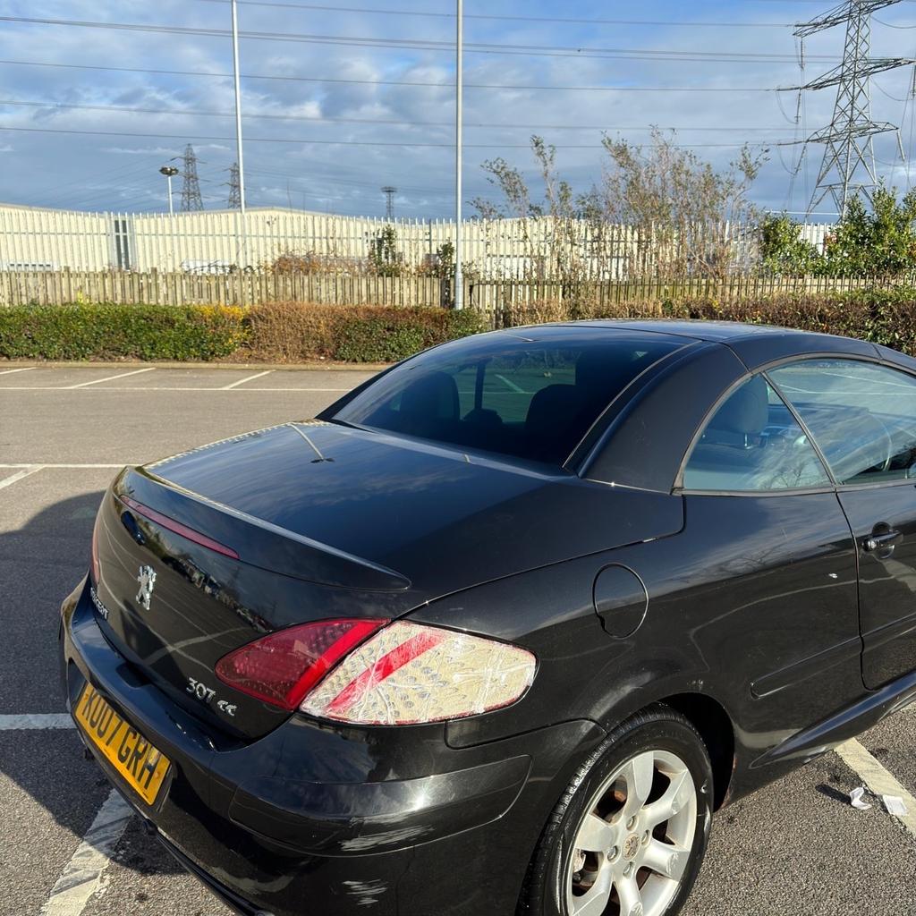 Selling this car because I need a 4-door vehicle. This is a perfect car for the upcoming summer.

Peugeot 307 CC Convertible 2007 (Black)
Automatic Transmission
2.0L Petrol Engine
99k miles
ULEZ free
MOT until September 2024
No engine lights, no faults with the hard top convertible roof
Rear right lense is missing
Minor scratches and dents shown in the pictures due to age