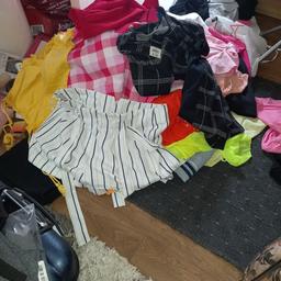 I have 2 black bags ,72 items in total,dresses, shorts,skirts,t-shirts,blouses some with tags still on some new without tags and some wore once or twice, there is 16 and 18 in the bags bargain