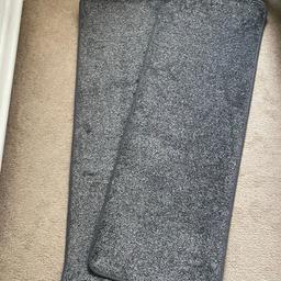 Brand new grey narrow carpet runner with wool edging and hard backing x 2
4x1ft6 (122x46cm) each
Can be sold separately £8 each 
Ideal for caravan/motorhome or boat