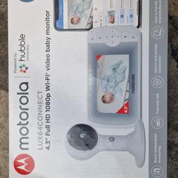 motorola lux64connect 4.3 inch full 1080p hd wifi video baby monitor.

bought this and never used it and never even opened the box! box is sealed and item is brand new.

collection welcome from bd13 or can ship with yodel.