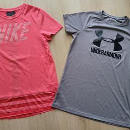 Nike,Under Armour Shirts. Schnelltrocknendes,strechiges,atmungsaktives Material.T-Shirts in gutem Zustand. Auch einzeln abzugeben.
