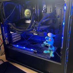 Gaming pc in perfect condition running with no issues at all.runs games at really high refresh rates. Fortnite smoothly ran at around 200 frames for me. 

I9 9900k
Rtx 2070 super 
32 gb ram 
500 gb ssd
2 tb hard drive 

 Hold a lot of space for games etc. Really fast and responsive gaming pc runs games with no issues what so ever. Selling to purchase a car.

Colours on the fans , graphics card and cpu cooler can be changed as-well.