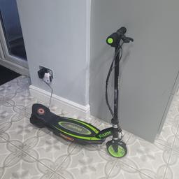 Razor electric scooter in almost new condition. Bought for my daughter who only went on it twice
Age 8 to 12. Max speed 10mp
£50