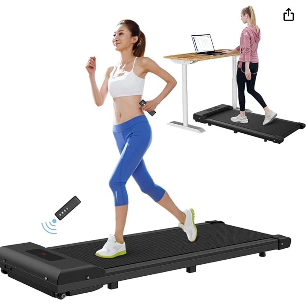 Walking Running Machine with Remote Control and LED Display for Home Office Gym

Speeds: 1 - 10 km/h, adjustable by remote control
Portable & Slim: Folds flat, lightweight (18.9 kg), fits under furniture
Compact: 120 cm x 50 cm x 12 cm, weight capacity 110 kg
Quiet Motor & Shock Absorption: Quiet motor, shock reduction system, comfortable belt

collection only.