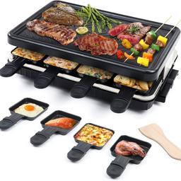 MILLIARD RACLETTE GRILL FOR 8 INCLUDING GRANITE COOKING STONE REVERSIBLE NON STICK GRILLING SURFACE AND 8 PADDLES 1200W Great for Cheese Melting and Indoor Grilling Make a new kind of cheese dish with our raclette grill. Cook up meats, veggies, seafood, and more with melted cheese all in one unit. Simple and portable social dining that lets everyone pick what they want from the grill and drizzle their cheese on top, or just dip their items in their cheese pan.
CALL OR TEXT 07719800060