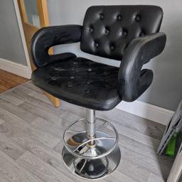 breakfast bar stool with arms, swivel and gas lift, in good working order £40 O.N.O