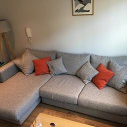 3 seater - sofa workshop. £2k from new

Grey colour, bought from new and lived on my own so use has been minimal. Have moved house so doesn’t fit in living room now.

Red scatter cushions not included but all grey ones are.

Back filling is fibre and seat filling is foam.

Chaise part is separated from 2 seater part. Comes with light wood feet that would need fitting as never fitted them.

Width is around 270cm and longest depth of chaise is 180cm

Would need picking up from South Manchester
