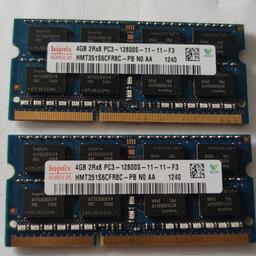 ACHTUNG 204 Pin (FÜR LAPTOP, NOTEBOOK)
Hynix 2x4GB PC3-12800
DDR3 1600MHz
HMT351S6CFR8C-PB

Abholung oder +Versand