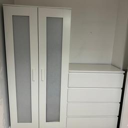 Ikea wardrobe & chest of drawers, can be sold separately.