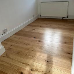 High quality natural oak wood floors( Manhattan Natural Oak).

1 box and a half available due to ordering too much. 2.5m2

Retail price per box is £50.

190mm wide x 14mm thick