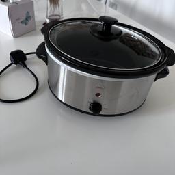 Slow Cooker
 Stainless Steel  3L Capacity 3 Temperature Settings 180W great condition like new used once only