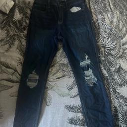 stretchy navy hollister jeans.