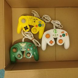 3 unique Nintendo own characters branded controllers (Link, Yoshi and Pikachu) that have been hardly ever used so in great condition, grab yourself a bargain! Will deliver through post for an additional £5.