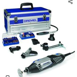 I have a very good condition set of DREMEL tools.

This listing is for all 3 items.

1) DREMEL 4250 Rotary Hand Tool £180

2) DREMEL Multi Vise 2500 £30

3) DREMEL 220 Workstation - Drill & Press Tool £40

All items have rarely been used,
All working order
No damage at all - some blades have been used but have some brand new blades

Looking to sell all together, RRP would be over £300 brand new. Grab a bargain! For £250 for all