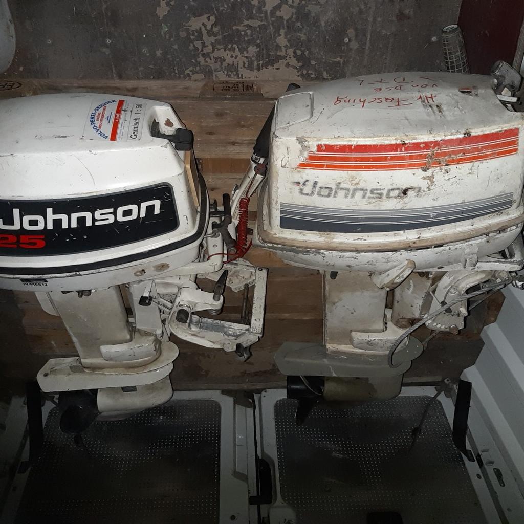 johnson Motorboot Motoren 2 Takt 35ps und 25ps sind bis zu letzt noch gelaufen sind beide komplett macht mir ein Angebot