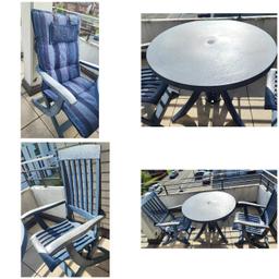 Balkonmöbel Balkon Set 2 Klappstühle
Runder Tisch
blau
Komplettpreis inkl hochwertiger Auflagen
Nur Abholung