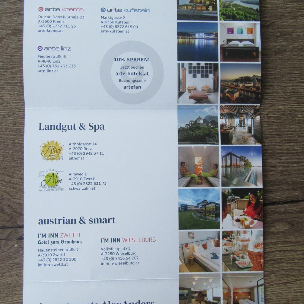 Kennenlerngutschein für IPP Hotels in Österreich

z.B. Schwarzalm - Zwettl, Althof - Retz, diverse arte Hotels,....

Unbeschädigt!!

Fleckenfrei!!

Nichtraucher,- sowie Tierfreier Haushalt!!

VERSAND oder SELBSTABHOLUNG