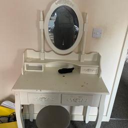 Girls dressing table maybe a good upcycling project comes with the stool aswell