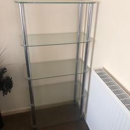 Glass corner unit five shelves in good condition £20 collection only from le3 6pd