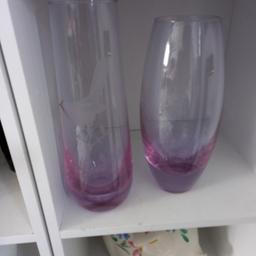 lilac colour vases beautiful 
both for £5
