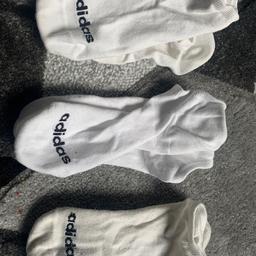 3 pair of white adidas socks