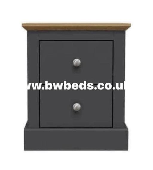 Buy & Sell South Yorkshire Rotherham - Photos for Devon 2 drawer bedside charcoal/oak