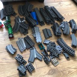 Huge bundle of Thomas tank engine track master 120 pieces of various size track,10 motorised trains some with trucks and large bundle of my first Thomas s cost a lot of money nee