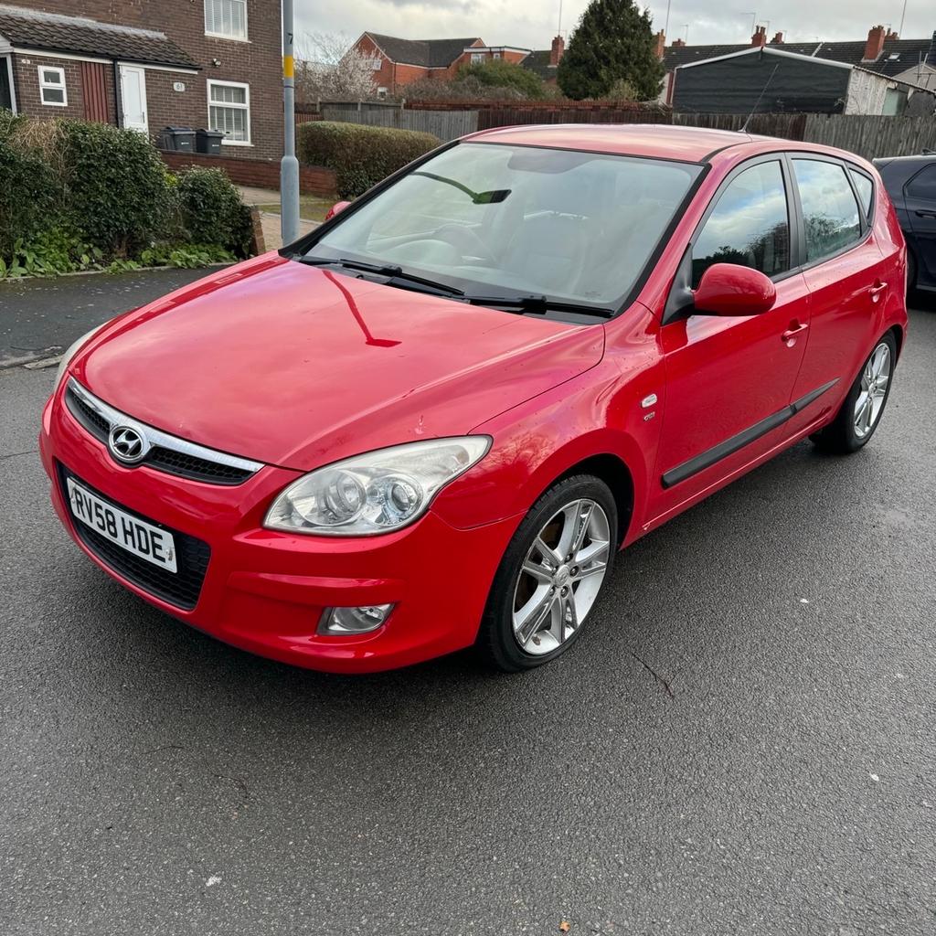 Hyundai i30 Hatchback 1.6 CRDi Premium 5d Auto 2008
 
Year: Sep 2008 Engine: 1582 cc Colour: Red Fuel: Diesel MOT: 25/11/24
 
Description:
-       Car in good working condition
-       Body condition is very good for age
-       4 Brand New tyres fitted a month ago
-       3 owners from New
-       Long MOT (valid until November 2024)
 
Features:
-       Parrot CK3100 Bluetooth Car Kit (£140 RRP, Fully Fitted)
-       Full leather seats
-       Heated Front seats
-       Rear Parking sensors
-       Heated mirrors
-       Electric Side mirrors
-       Spare wheel 
-       Auxiliary port
-       USB charging
-       AC
-       Climate control
-       Front fog lights
-       Lumbar support
-       Rear Electric windows
 
£2,700 ONO
 
Call me: 0 7 3 9 6 8 0 6 5 6 5
 
Serious buyers only PLS