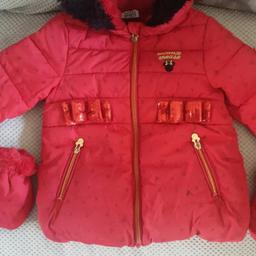 Disney by georgw girls outdoor coat like new 18-24 months comes with mittens