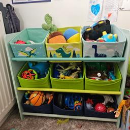 selling toy storage unit 9 boxes 
slight crack on one side where I tightened it too much, doesn't affect use 
comes from pet free smoke free home 
collection from b9 area cannot deliver