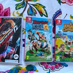 Each games, it’s in excellent condition without a single
Glitch.

ANIMAL CROSSING £28

ASTERIX & OBELIX £20

NEED FOR SPEED HOT PURSUIT £20

APPLE WATCH 5 40MM BLACK; it’s also been sold £120.