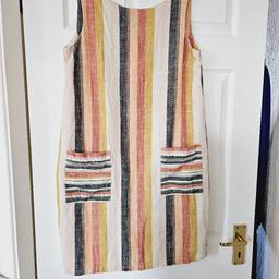 Striped pattern dress with 2 pockets, size 14.

cash and collection only, thanks.
possible delivery to Conisbrough on Saturday mornings only around 11 am.