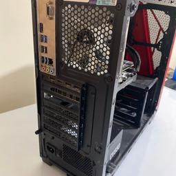 Graphics card - AMD Radeon 5600xt 
Motherboard - ASUS A320M-k 
Ram - 16gb ddr4
PSU - 550w corsair 
CPU - Ryzen 3 3300x
SSD - 512gb 
It runs most games really well I upgraded so no longer need it 
It does also have the glass for the front of the case I had just taken it off for pictures