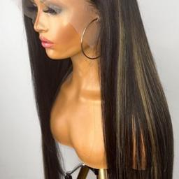 Virgin human hair wig
13x4 HD lace frontal
180% density
20 inches
Color 1b with blonde underneath
Comes plucked