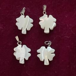 New Set Of 4 Mother Of Pearl Shell Lucky Clover Charm For Jewelry Making Craft 
Earrings Pendant Birthday Valentine Anniversary Gift
Each -/+2x2cm -/+1.3g
 
Ask me for Buy It Now! 
Send Me Offers!

Item is in new condition, no box, refer to photos. Sold as seen basis! Smoke and Pet free home. 

Clearing family stash, unwanted gifts and from my shopaholic days on Multiple platforms so First Pay First Served Basis! YES to Reasonable Offers! NO reservations/returns/combined shipping/meet-ups/swaps! Confirmation of order IS NOT confirmation of sale until FULL payment is received. Using recycled packaging.

Upgrade to pay extra for track and signed postage otherwise it’s sent using Royal Mail 2nd class standard delivery. Not responsible for missing parcel. No refund once item is posted! Proof of postage receipt is available on request. Scammers’ll be reported to online fraudulent agency. 

#pearl #mother #healing #pendant #clover