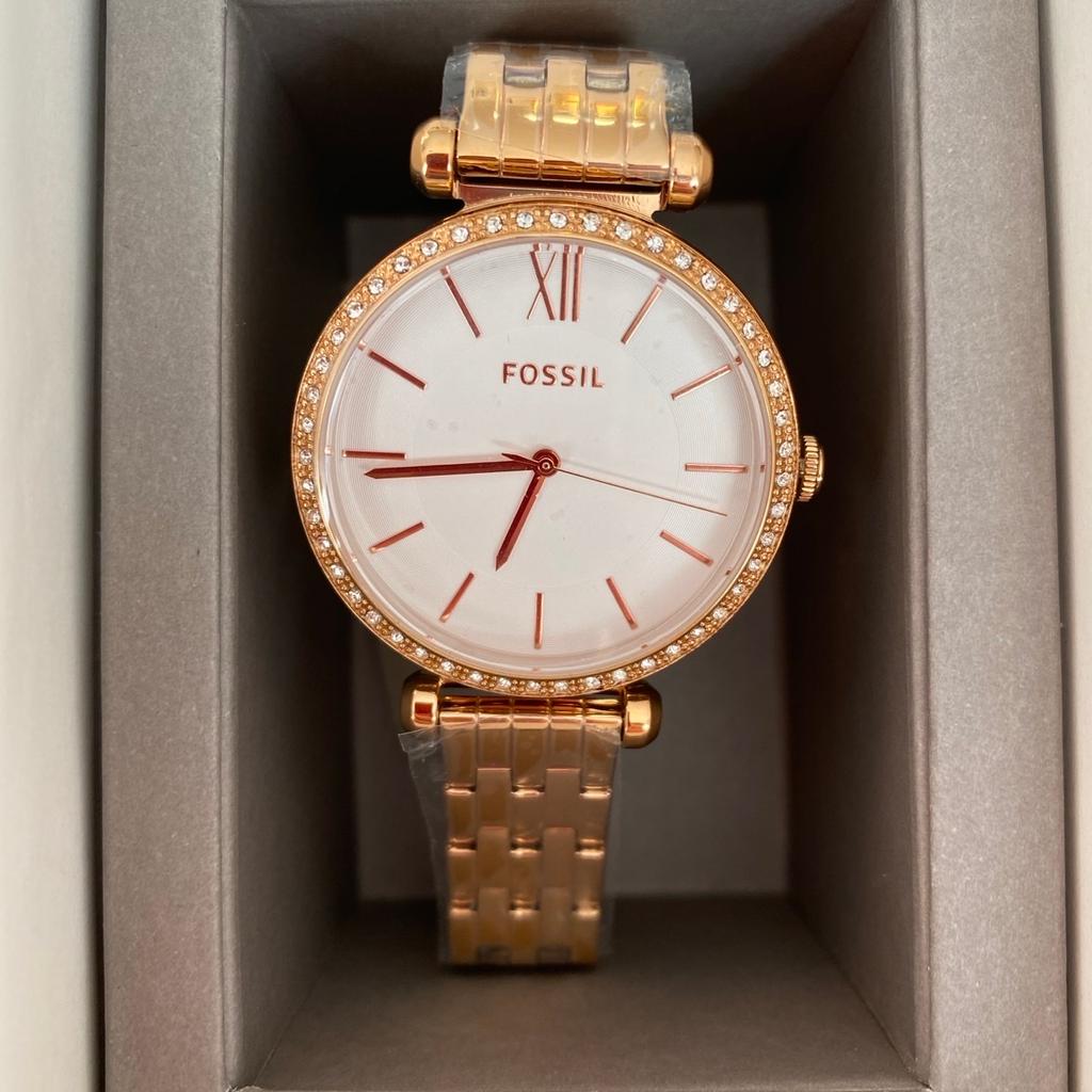 Verkaufe Damen Uhr von Fossil , neu , in original Verpackung , Armband verstellbar, in Rosé Gold