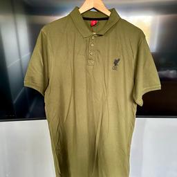 Khaki colour Liverpool short sleeve polo shirt