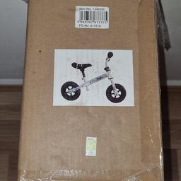 A balance bike, it's brand new still in the box and all the original packaging