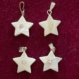 New Set Of 4 Mother Of Pearl Shell Star Crystal Charm For Jewelry Making Craft
Earrings Pendant Birthday Valentine Anniversary Gift
Each -/+2x2cm -/+1.3g
 
Ask me for Buy It Now! 
Send Me Offers!

Item is in new condition, no box, refer to photos. Sold as seen basis! Smoke and Pet free home. 

Clearing family stash, unwanted gifts and from my shopaholic days on Multiple platforms so First Pay First Served Basis! YES to Reasonable Offers! NO reservations/returns/combined shipping/meet-ups/swaps! Confirmation of order IS NOT confirmation of sale until FULL payment is received. Using recycled packaging.

Upgrade to pay extra for track and signed postage otherwise it’s sent using Royal Mail 2nd class standard delivery. Not responsible for missing parcel. No refund once item is posted! Proof of postage receipt is available on request. Scammers’ll be reported to online fraudulent agency. 

#pearl #mother #healing #pendant #star