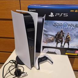 Sony Ps5 with one controller 
Comes with box, wires and controller 
Been used for 3 months but perfect condition