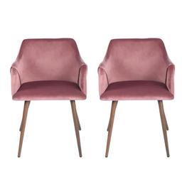X2 Pink Velvet Dining Chairs
Brand New Boxed

Product size:
Height: 75cm
Width: 51cm
Depth: 45cm