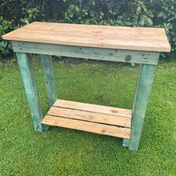 Sturdy Rustic Work Bench Greenhouse Potting Table Benches

Not the normal cheap flimsy type but built to last!! 

Ideal for a number of uses

Made from 100% recycled sturdy wood

Treated for indoor or outdoor use 

Approximately   99cm Long 
                                 43cm  Deep
                                  87cm Tall

 5 more available now! 

Will fit in an average sized hatchback!

  ** Please see photos for dimensions 

             ** £30 ** Each!

Possible local delivery available at extra cost 

 Collection from LU79PU