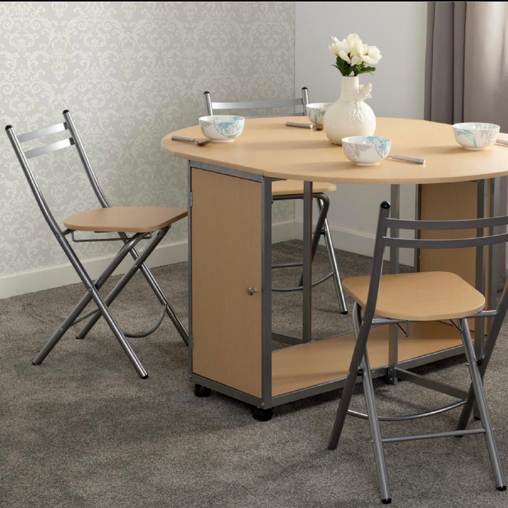 Brand new and boxed

Butterfly Folding Space Saving Dining Set in Beech and Silver

Collection TF12 -Brosleley

Local delivery available