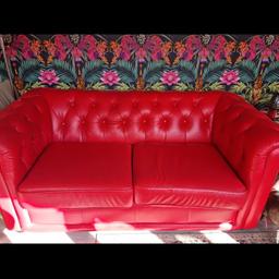 Two seater Soft leather Chesterfield sofa x2 these are in very good condition and CASH on collection only.